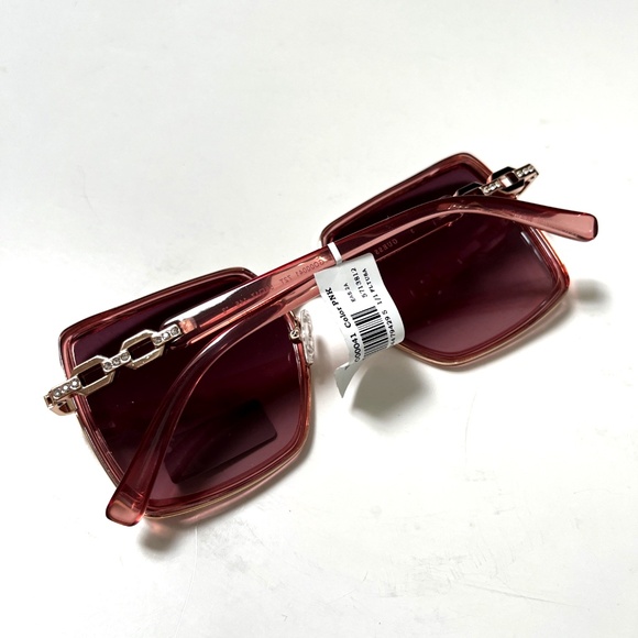 New Original GUESS Oversized Square Sunglasses GO00041 Clear Acetate Pink main image 5